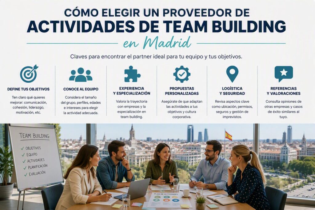 Cómo elegir un proveedor de actividades de team building en Madrid